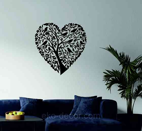 Декоративное настенное 3D Панно «Птицы Сердце» Декор на стену с объемом Киев