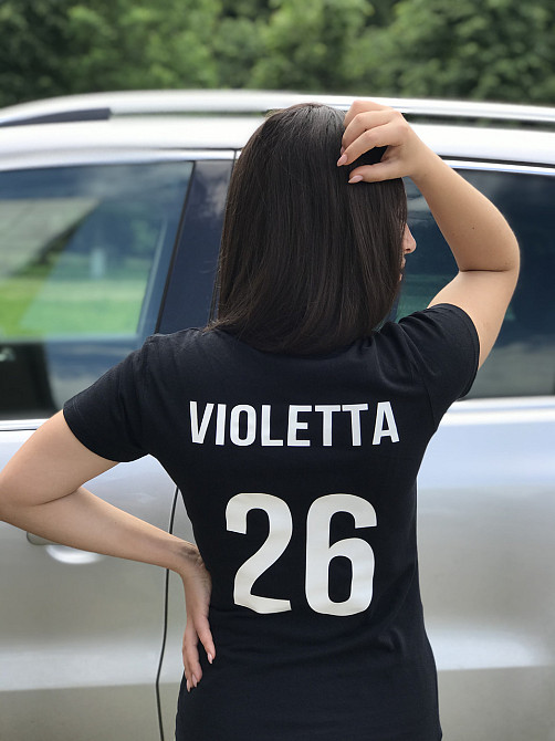 Женская именная футболка unisex с вашим именем и цифрой. Бордовый, S Черновцы - изображение 1