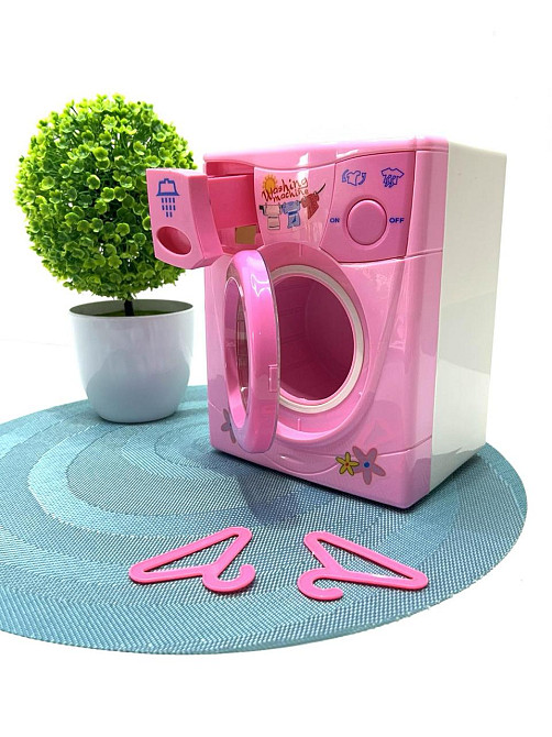Пральна машинка Велике прання звук звук світло 19см Рожевий (2027) Чернігів - фото 5
