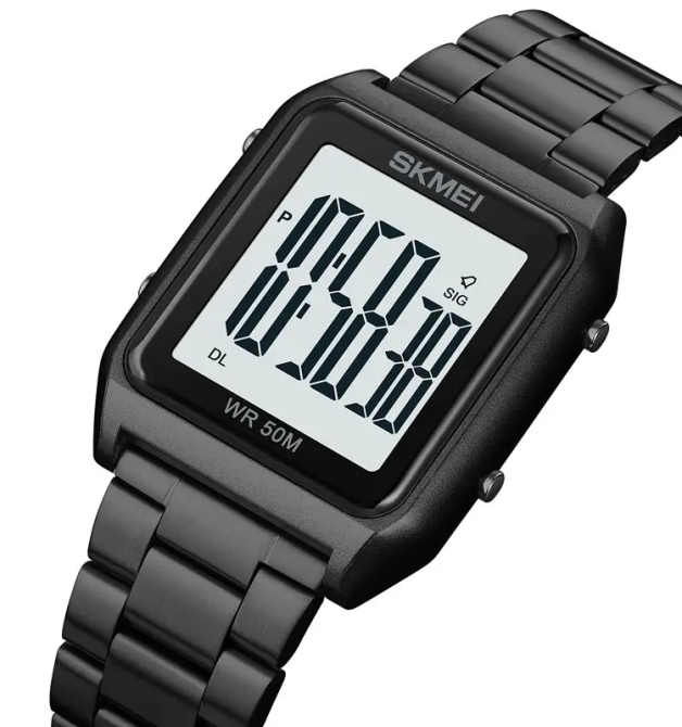 Чоловічий наручний годинник Skmei 1879 (Чорний з білим) Вінниця - фото 3