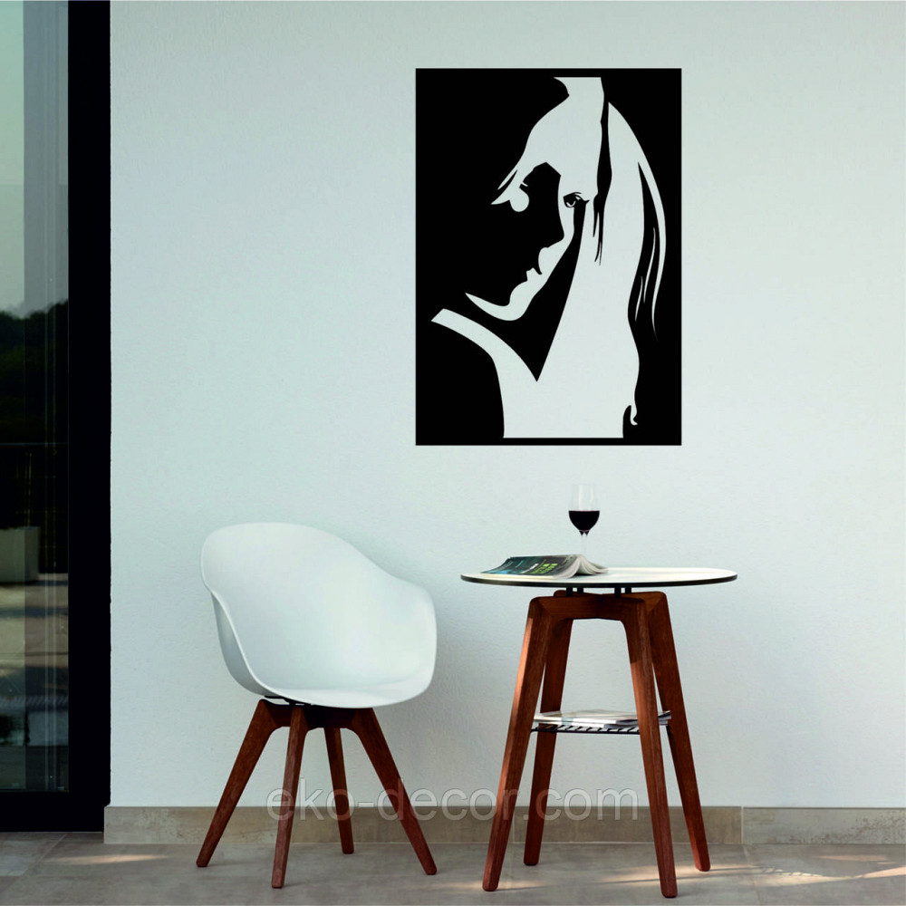 Декоративное настенное Панно «Девушка» Декор на стену 90*63 см, Черный Киев - изображение 10