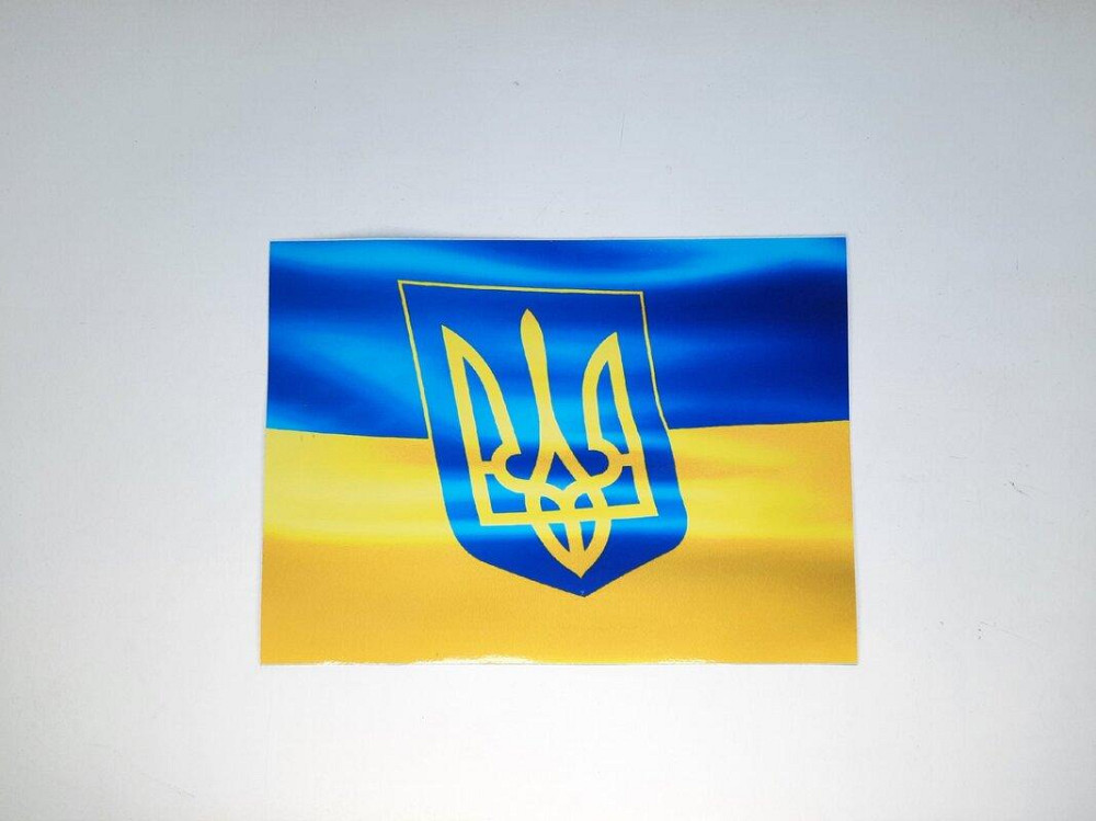 Наклейка Прапор з гербом 195х140мм Вінниця - фото 1