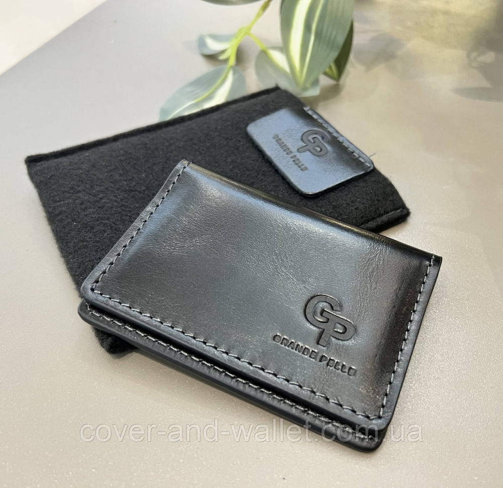 Кожаная обложка на автодокументы черного цвета LQ Leather Киев - изображение 8