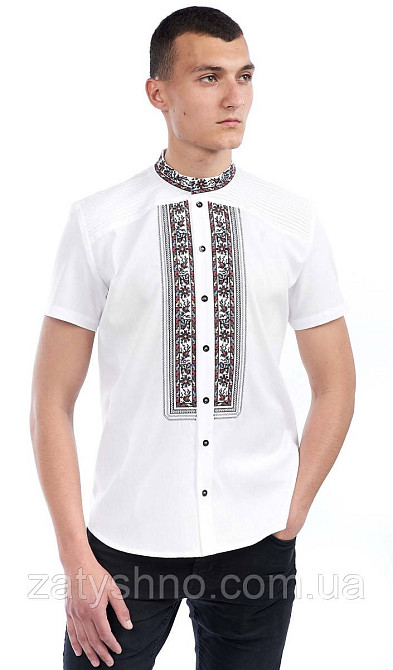 Вишиванка чоловіча з коротким рукавом Київ - фото 2