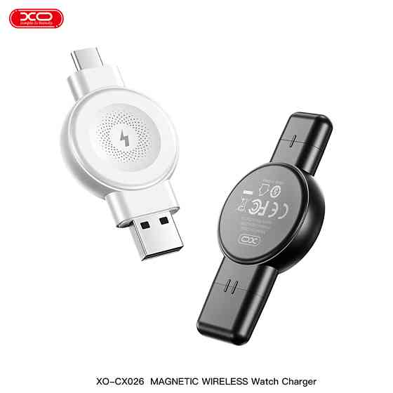 Бездротовий зарядний пристрій XO CX026 Watch Wireless Charger Apple/Samsung USB/Type-C чорний Львів