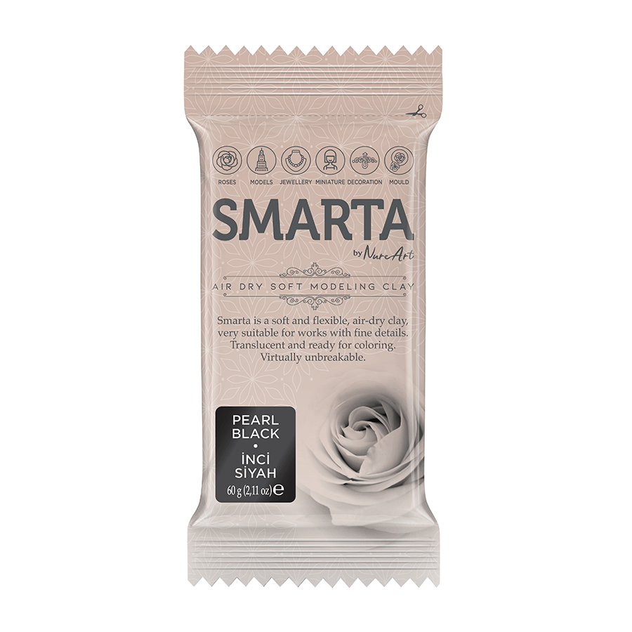 Пластика самозастывающая Черная перламутровая 60 г Smarta Киев - изображение 1