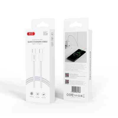 Дата кабель USB-C to USB-C 1.0m 60W white XO (NBQ260A_С_White) Вінниця