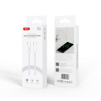 Дата кабель USB-C to USB-C 1.0m 60W white XO (NBQ260A_С_White) Винница - изображение 3