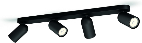 Philips - Точковий світильник 4xGU10/5,5W/230V чорний світлодіодний Київ