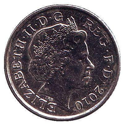 Монета 5 пенсів. 2010 рік, Великобританія. Полтава - фото 1