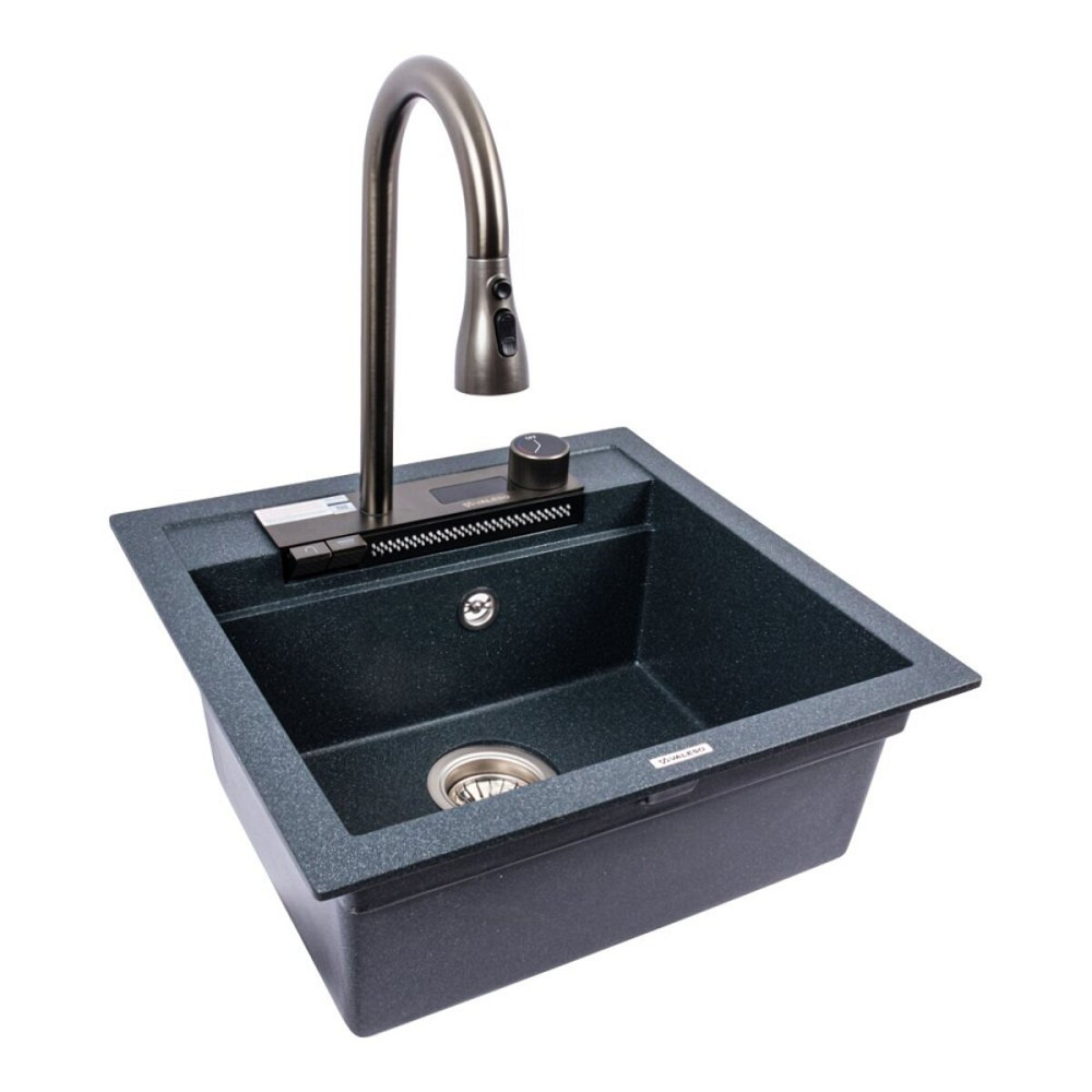 VALESO Гранітна мийка VALESO VIVA 5149 матова Антрацит Киев - изображение 3