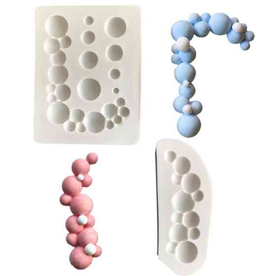 Молд силіконовий Кульки 2 штуки сірий Київ