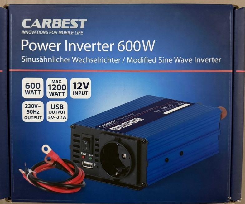 Перетворювач напруги інвертор (инвертер) Carbest Power Inverter 600 Вт. Харків - фото 4