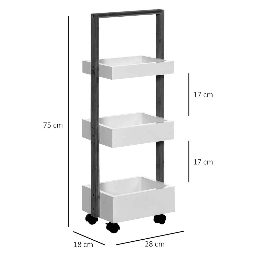 Етажерка для ванної на коліщатах "Лірінет" охра-зефір Миколаїв - фото 2
