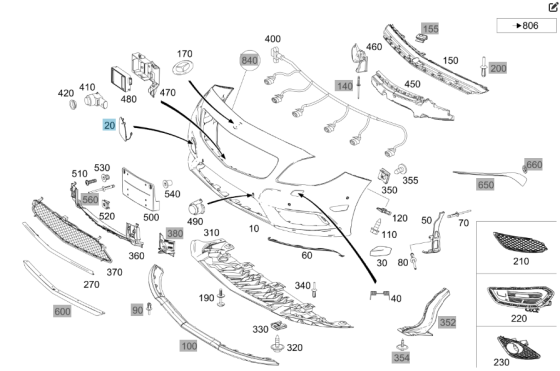 Mercedes-Benz  A1178851222 Нова кришка буксирного гака переднього бампера CLA C117 CLA Shooting Brake X117 Одесса