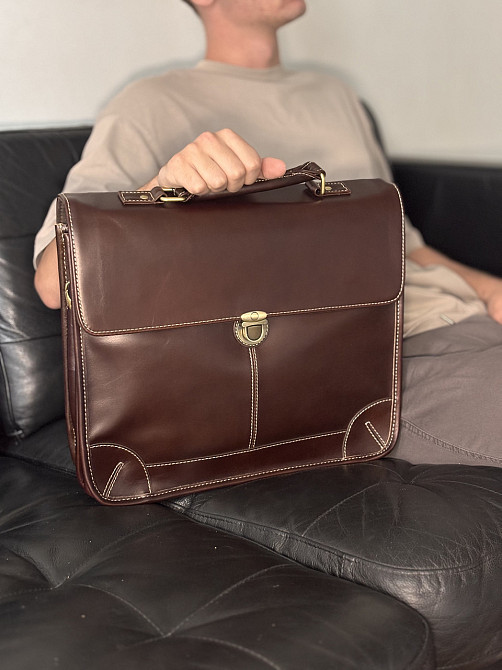 Сумка чоловіча Vintage 14085 для ноутбука Коричнева Київ - фото 2