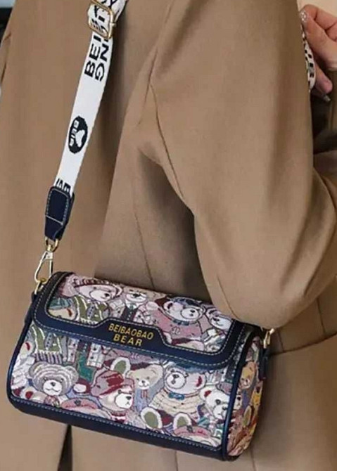 Сумка кросс-боди небольшая через плечо с мишками. Харьков - изображение 2