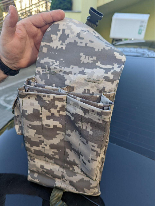 Підсумок подвійний для РПК та АК з кріпленням моллі (Molle), підсумок на 4 магазини на пояс рпс пікс Днепр - изображение 6