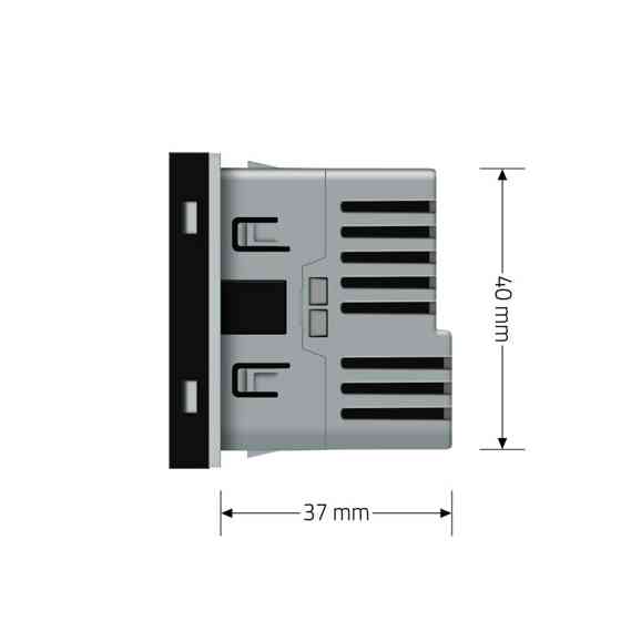 LIVOLO Електрична розетка LIVOLO з USB Type-C PD 18Вт, швидке заряджання iPhone, чорна, 16А 230 Коломия