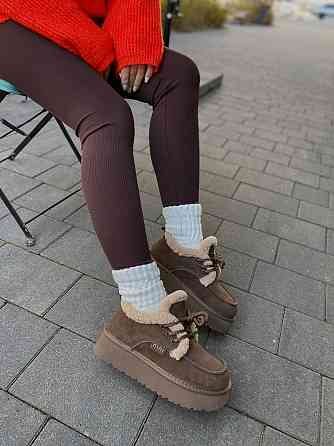 Угги жіночі ITTS S7985-35 коричневі (зима, замша натуральна) (6023) Коломия