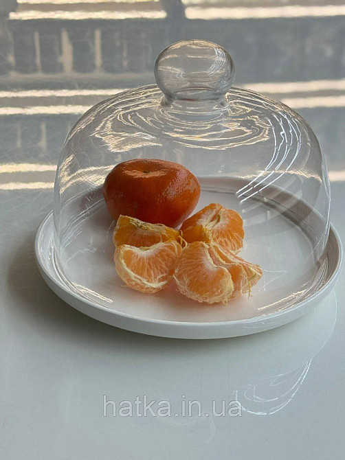 Тарілка з кришкою для зберігання  «White kitchen» 20*14,5 см кераміка + скло 8030-321 Київ - фото 5
