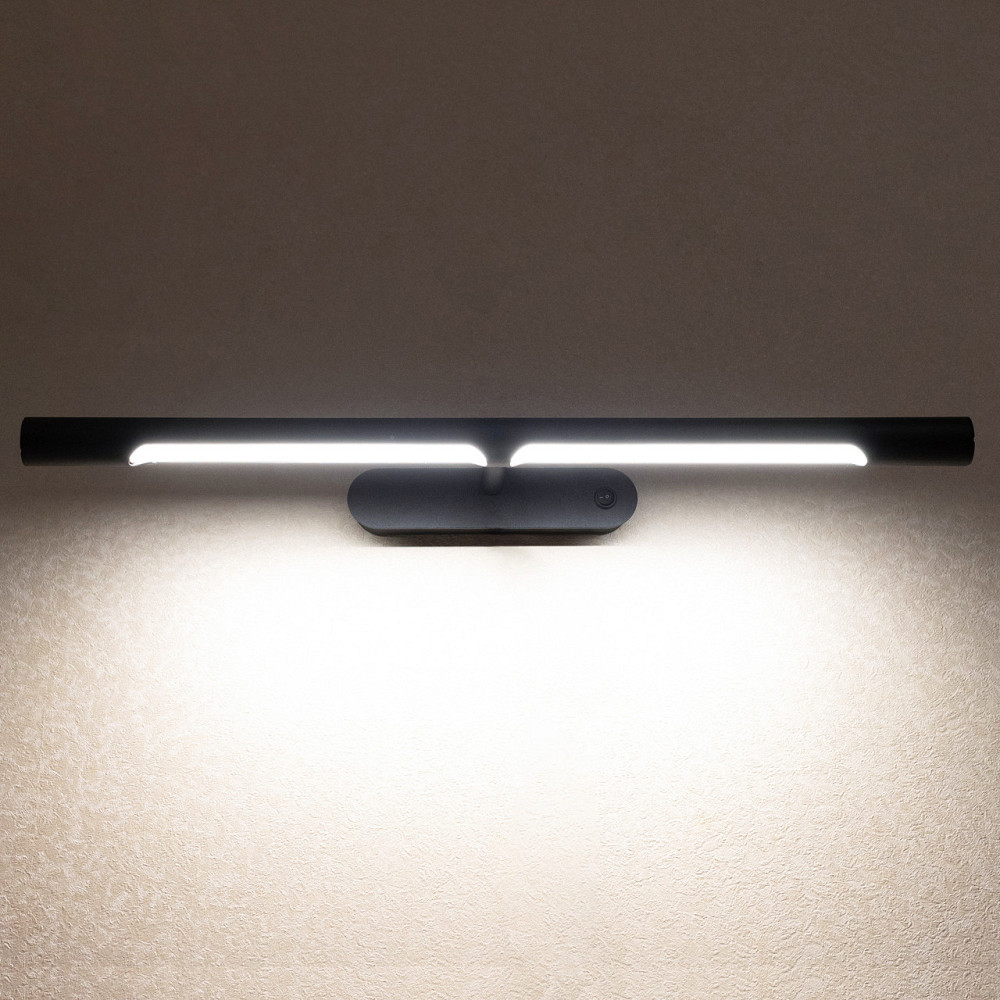 Світильник настінний 8w MSK Electric Linea підсвітка дзеркал/картина чорна 4000K NL 6113 BK Одеса - фото 5