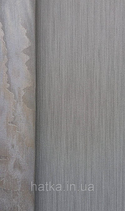 Обои виниловые на флизелине Marburg Lava метровые однотонные тонкая полоска темно серые Киев - изображение 3
