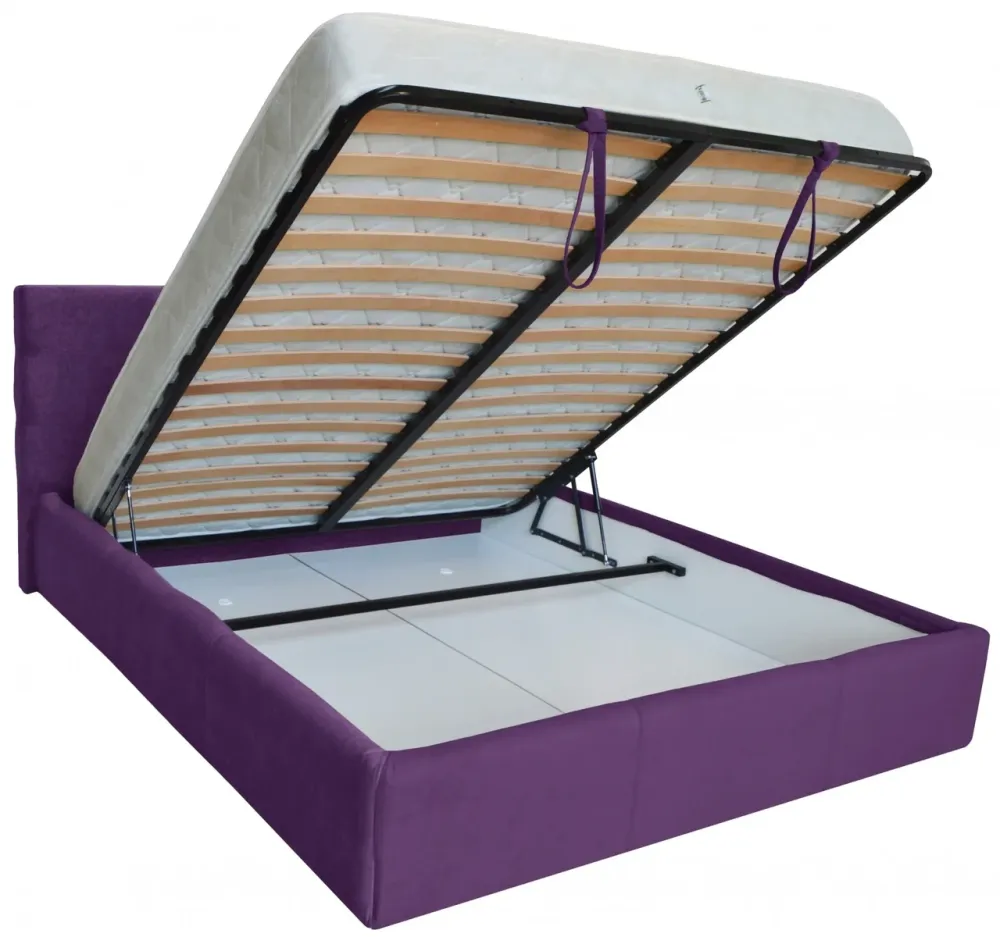 Кровать Manchester Comfort 140 х 200 см Мисти Dark Violet С подъемным механизмом и нишей для белья Фиолетовый Днепр - изображение 4