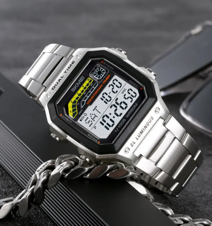 Годинник чоловічий наручний металевий Skmei 2307 (Сріблястий) Вінниця