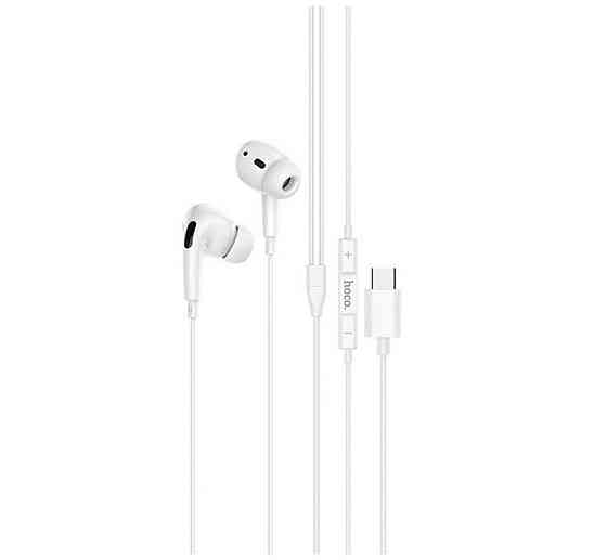 Наушники проводные HOCO M101 Pro Crystal sound Type-C цифровой с микрофоном, цвет белый 6931474782403 Одесса
