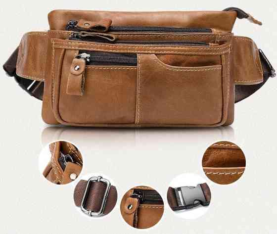 Сумка на пояс Vintage 14658 Рыжая Киев