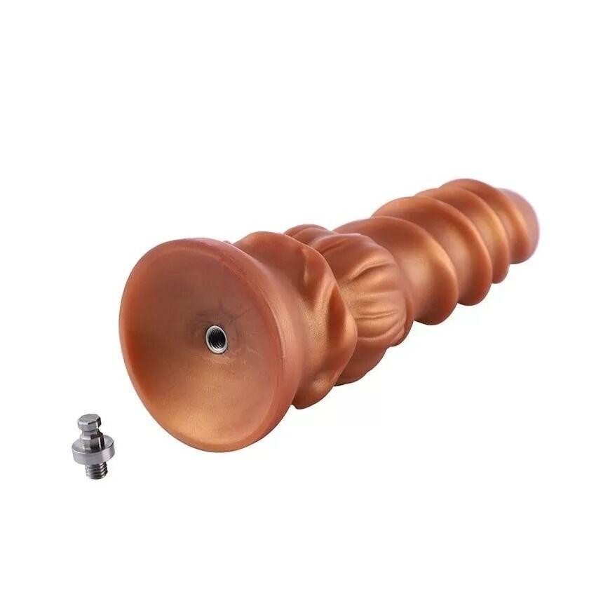 Фалоімітатор для секс-машин Hismith Spiral Grain Silicone Dildo Monster Series, спіральний рельєф Sex Aura Київ - фото 7