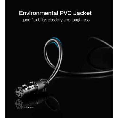 Кабель мультимедійний 6.35mm M to XLR F 2.0m AV131 black Ugreen (20719) Вінниця - фото 6