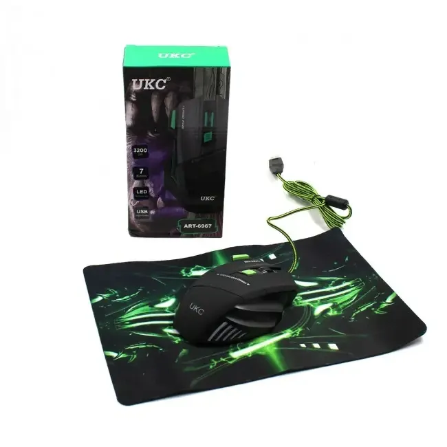 Ігрова мишка Gaming Mouse X7S 7D з килимком, ергономічний дизайн, підсвітка RGB, висока точність Київ - фото 1