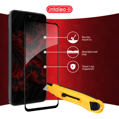 Стекло защитное Intaleo Full Glue Tecno Spark Go 1 Black (1283126607783) Винница - изображение 5
