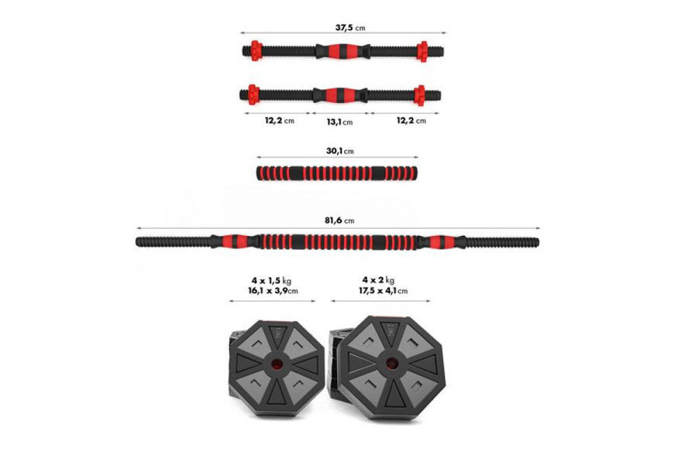 Набір композитні штанга та гантелі 15 кг HMS SGC15 Київ - фото 10