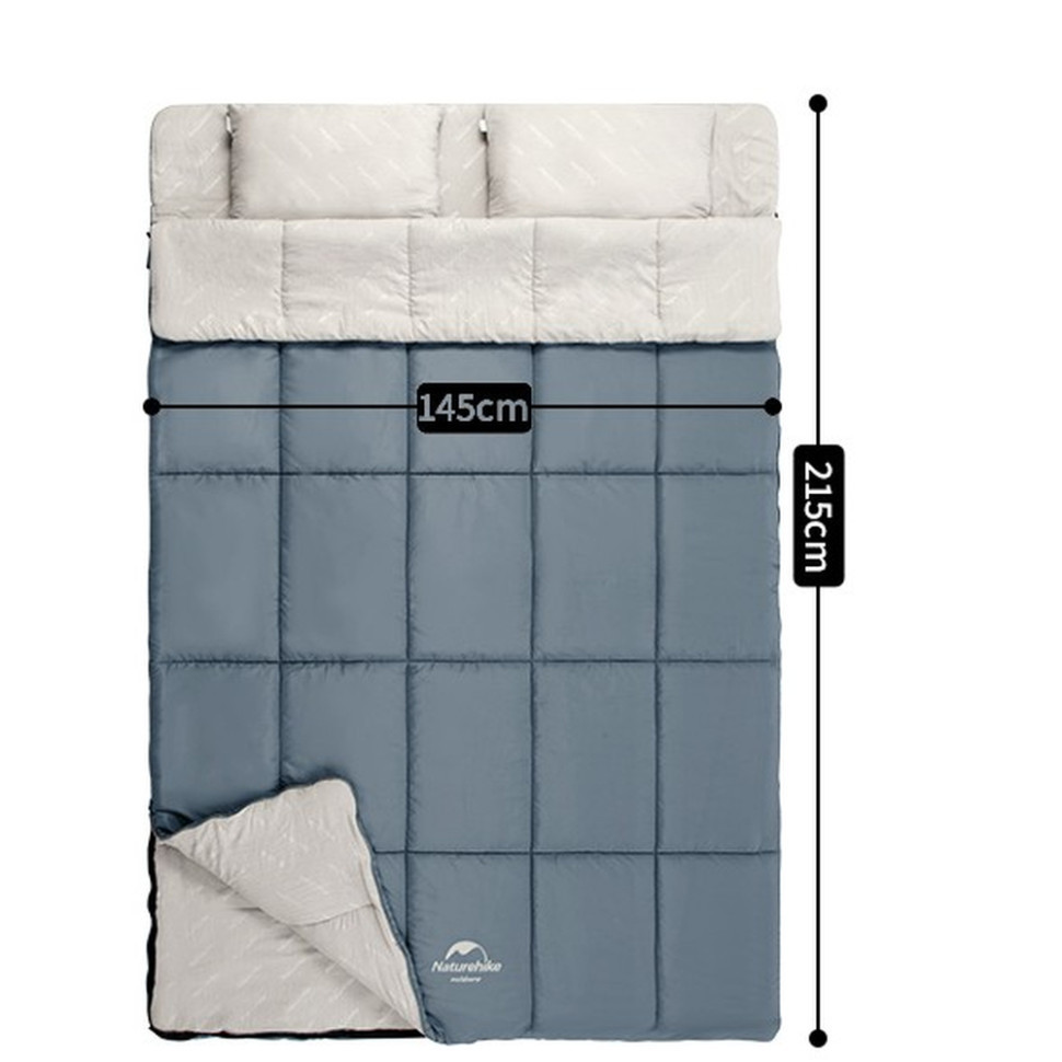 Спальный мешок двухместный Naturehike NH21MSD05 (Голубой) Винница - изображение 2