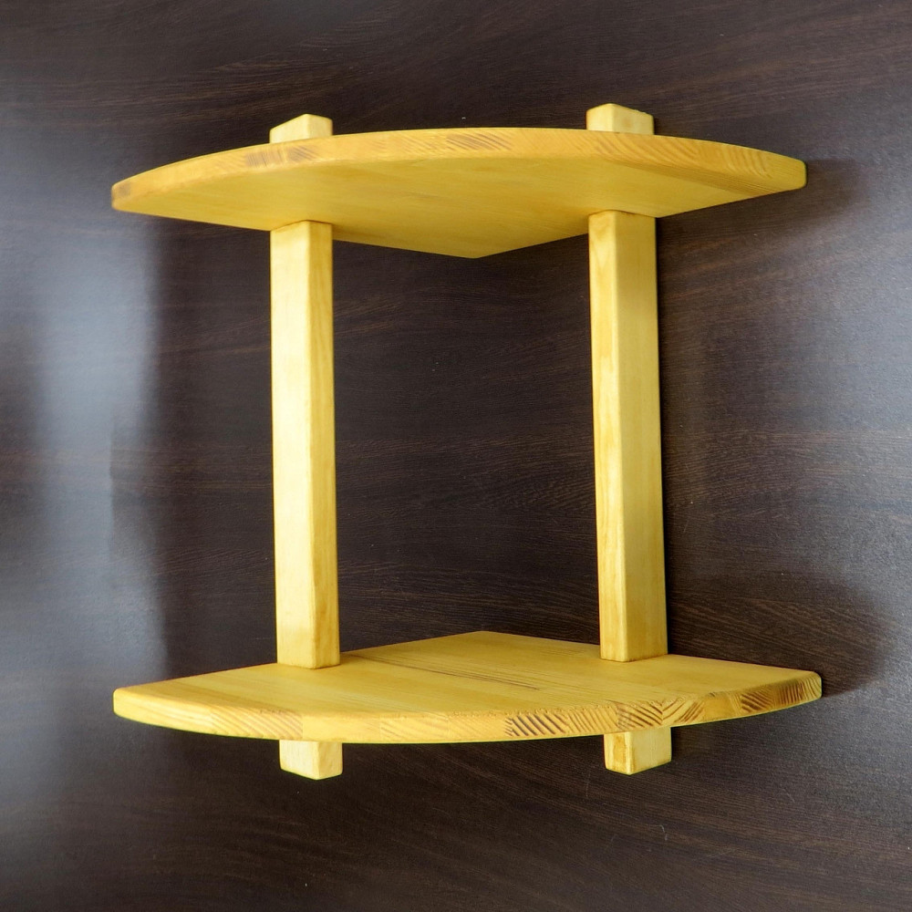 Угловая настенная полка 