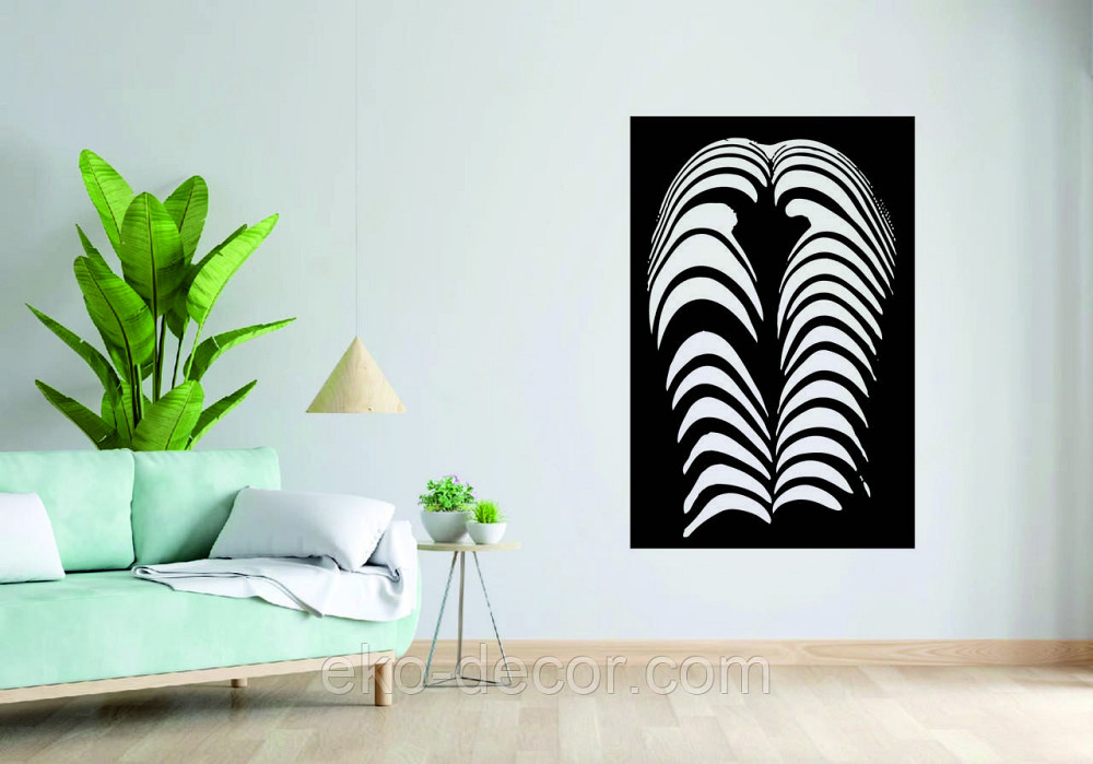 Декоративное настенное Панно «Женское Тело», Декор на стену 90*59 см, Черный Киев - изображение 3