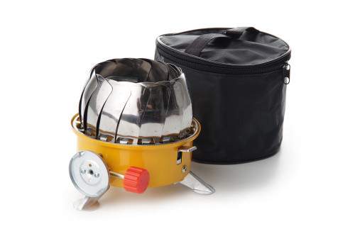 Портативна газова плита Тюльпан з вітрозахистом 210x210x100 мм СИЛА Харків - фото 1