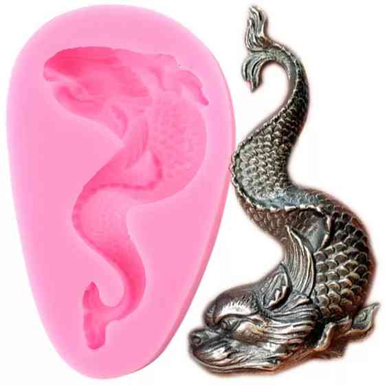 Молд силіконовий риба 83 на 48 мм рожевий Київ