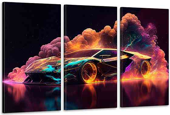 Модульна картина у вітальню/ спальню Машина ART-119_3A 100х150 см Київ