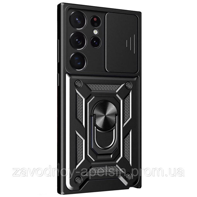 Samsung S24 Ultra S928 Протиударний чохол Шторка (чорний) Одеса - фото 1