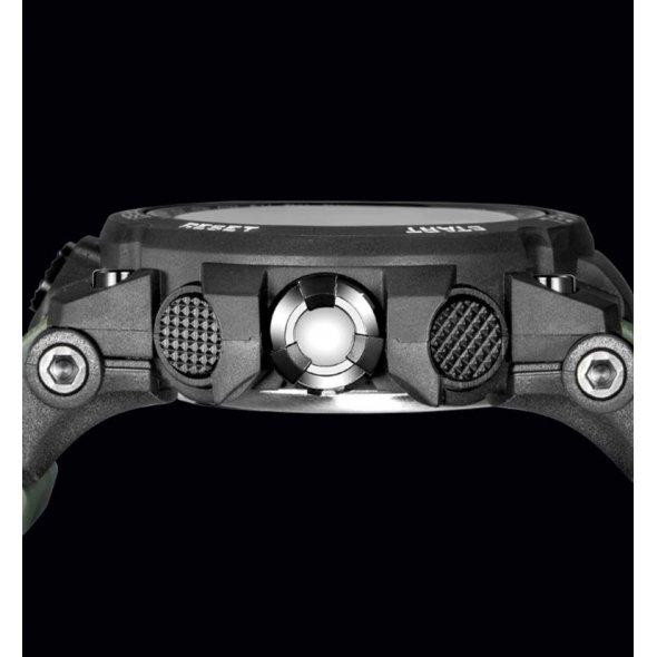 Водостійкий тактичний кварцовий годинник Smael Tank black Вінниця - фото 5