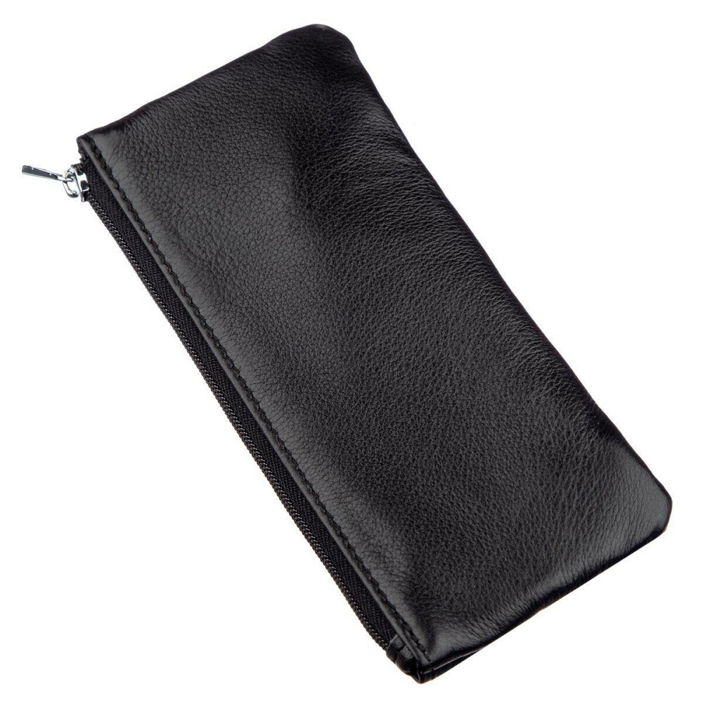 Чоловіча компактна шкіряна ключниця чорна (ST Leather) Київ - фото 7