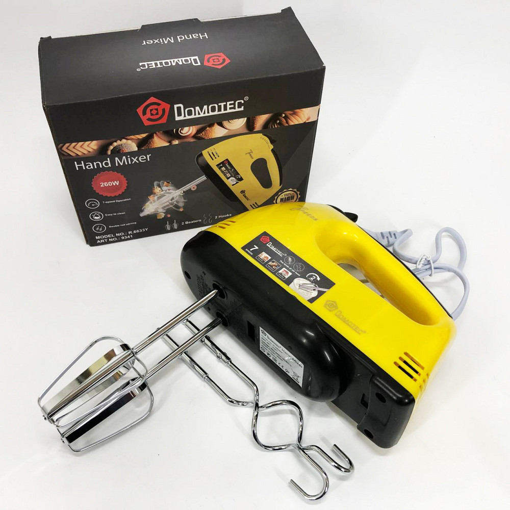 Портативный ручной миксер DOMOTEC, Ручной кухонный миксер для кондитера кухонный помощник UT-77 Львов - изображение 14