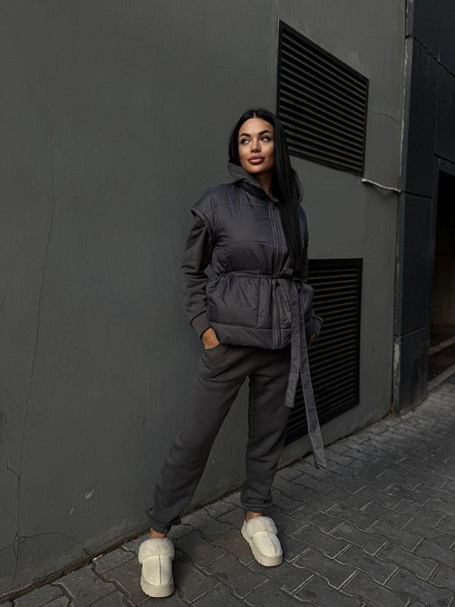 Женский теплый костюм тройка (жилетка+штаны+худи) Одесса - изображение 3