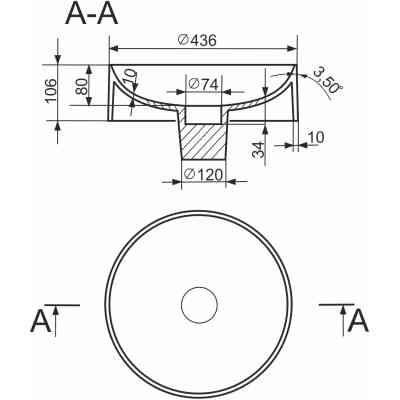 Раковина GRANADO Cati white gel (gbs0105g) Вінниця