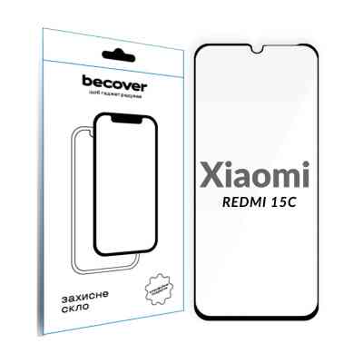 Стекло защитное BeCover Xiaomi Redmi 15C 4G/5G Black (713907) Винница