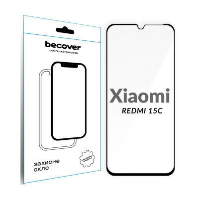Скло захисне BeCover Xiaomi Redmi 15C 4G/5G Black (713907) Вінниця - фото 1